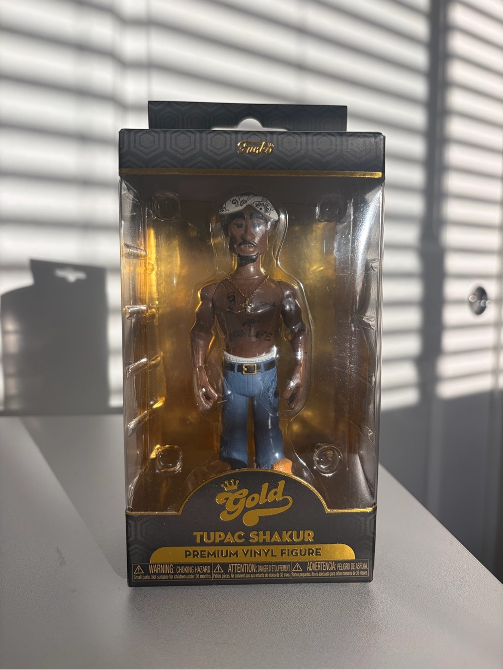 Tupac Shakur Premium Vinyl Figure - Gold Edition (Brown/Blue)